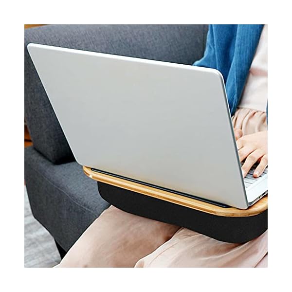Kosoree Travel Portable Laptop Tray With Cushion Base Sofa Bed PC Notebook Knee Desk - Image 4