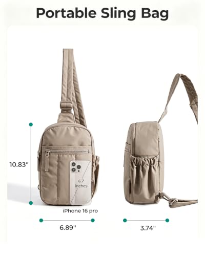 Image of BAGSMART Small Crossbody Bags for Women, Puffer Sling Bag Fanny Packs, Purses Hobo Handbag for Daily Travel Hiking