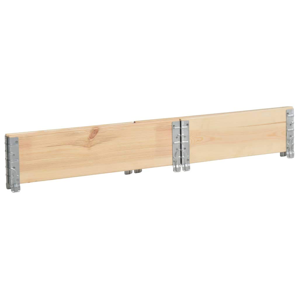 Podwyższona grządka z litego drewna sosnowego, 60 x 80 x 19 cm, można układać w stos i składana, donica na rośliny z ocynkowanymi metalowymi narożnikami, na balkon, taras, do ogrodu, na
