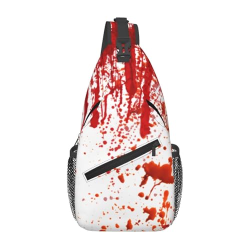 Blood Splatter Horror Waterproof Multifunctional Fashionable Casual Crossbody Chest Bag