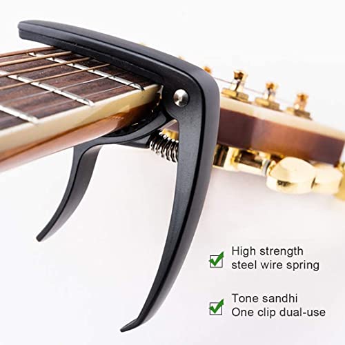 MenYiYDS Capo de guitare capo capo pour presque toutes les guitares capo de guitare capo de guitare (noir) - Les Beatles, Paul McCartney, John Lennon, RIngo Starr, George Harrison MenYiYDS Capo de guitare capo capo pour presque toutes les guitares capo de guitare capo de guitare (noir) – Image 7