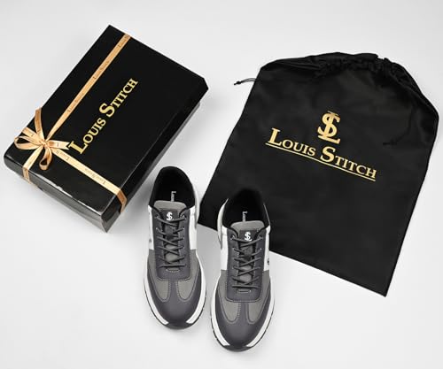 Image of LOUIS STITCH Men's Lightweight Sport Shoes | Elastic Laces Sneaker and Casual Wear | Perfect for Casual, Gym & Travel Wear | LS-AT-MP