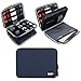 BUBM Double Layer Electronics Organizer/Travel Gadget Bag for Cables, Memory Cards, Flash Hard Drive and More, Fit for iPad or Tablet(up to 9.7")-Large, Dark Blue