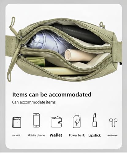 Image of WildHorn Nylon Sling Bag for Women | Lightweight Crossbody Shoulder Bag | 3 Zipper Pockets | Adjustable Strap | Travel, Office & Daily Use