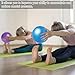 Auidy_6TXD 2 Stück Gymnastikball Klein,25cm Pilates Ball Übung Ball,Soft Rutschfester Gymnastikball mit Aufblasvorrichtung für Yoga, Pilates, Balance, Physiotherapie