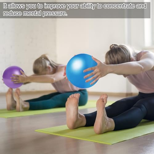 Auidy_6TXD 2 Stück Gymnastikball Klein,25cm Pilates Ball Übung Ball,Soft Rutschfester Gymnastikball mit Aufblasvorrichtung für Yoga, Pilates, Balance, Physiotherapie