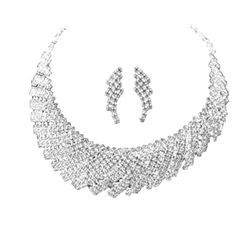 Preisvergleich Produktbild Unbekannt Set Collier Halskette Strass Brautschmuck Hochzeit Braut SCHMUCK Hochzeit