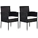 vidaXL 2X Chaise de Jardin Résine Tressée Chaise d'Extérieur Patio Terrasse