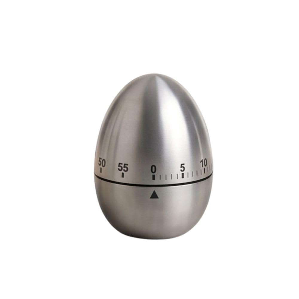 KRESHU Stainless Steel Egg Kitchen Timer, Mechanical 60 Minute Pomodoro | For Cooking and Baking, Compact Manual Stopwatch, for Home and Office-image-18