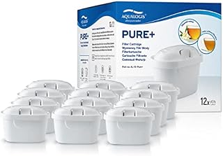 Aqualogis Pure+ Water Filter Cartridge Compatible with Maxtra & Maxtra+ Aluna, Style, Elemaris, Marella, Fun Jug, Pitcher, Tassimo (12 Pack)