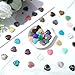 144Pcs Heart Shaped Crystals Stones, 0.8in Worry Stones Bulk Crystals and Healing Stone, Natural Crystal Gemstones Mix-Color Set Crystal Stone for DIY Meditation Decor Gifts Chakra Balancing