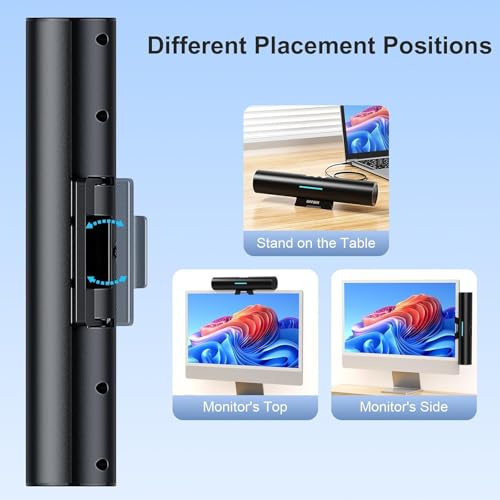 Altavoces de computadora con rueda de volumen y silencio rápido barra de sonido tipo C 7