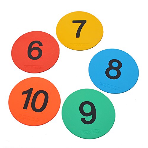 Eco Walker 8Inch Numbered Floor Spot Markers Set Of 5 (6-10) #TOP4