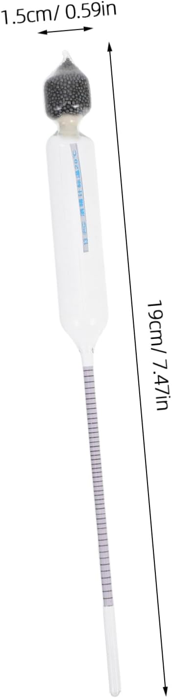 3pcs Triple Scale Hydrometer for Wine Alcohol Content Measurement Proofing Hydrometer for Spirits Read Thermometer for Bartender Use