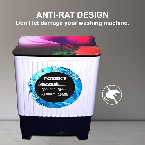 Image of Foxsky 8.5 kg Semi-Automatic Top Load Washing Machine Appliance (Aqua Wash)