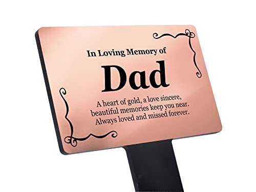 Plaque commémorative papa anti-intempéries pour tombe et extérieur en acrylique et cuivre