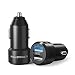 Produktbild RAVPower 2 Pack Extra-Mini Aluminium Kfz-Ladegerät 2 Anschlüsse, 24W 4.8A, Universelles USB-Ladegerät mit iSmart Technologie für iPhone 8 X 7 6s 6 Plus iPad Mini Air, Galaxy S7 S6 Edge Plus ect.