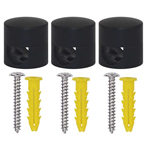 ZOHAR 3 Stück Schwarz Aluminium Zweiteilige Wand- und Deckenpins für...