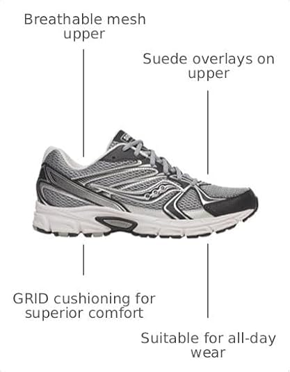 Saucony Unisex Ride Millennium Sneaker, Grey/Black, 8