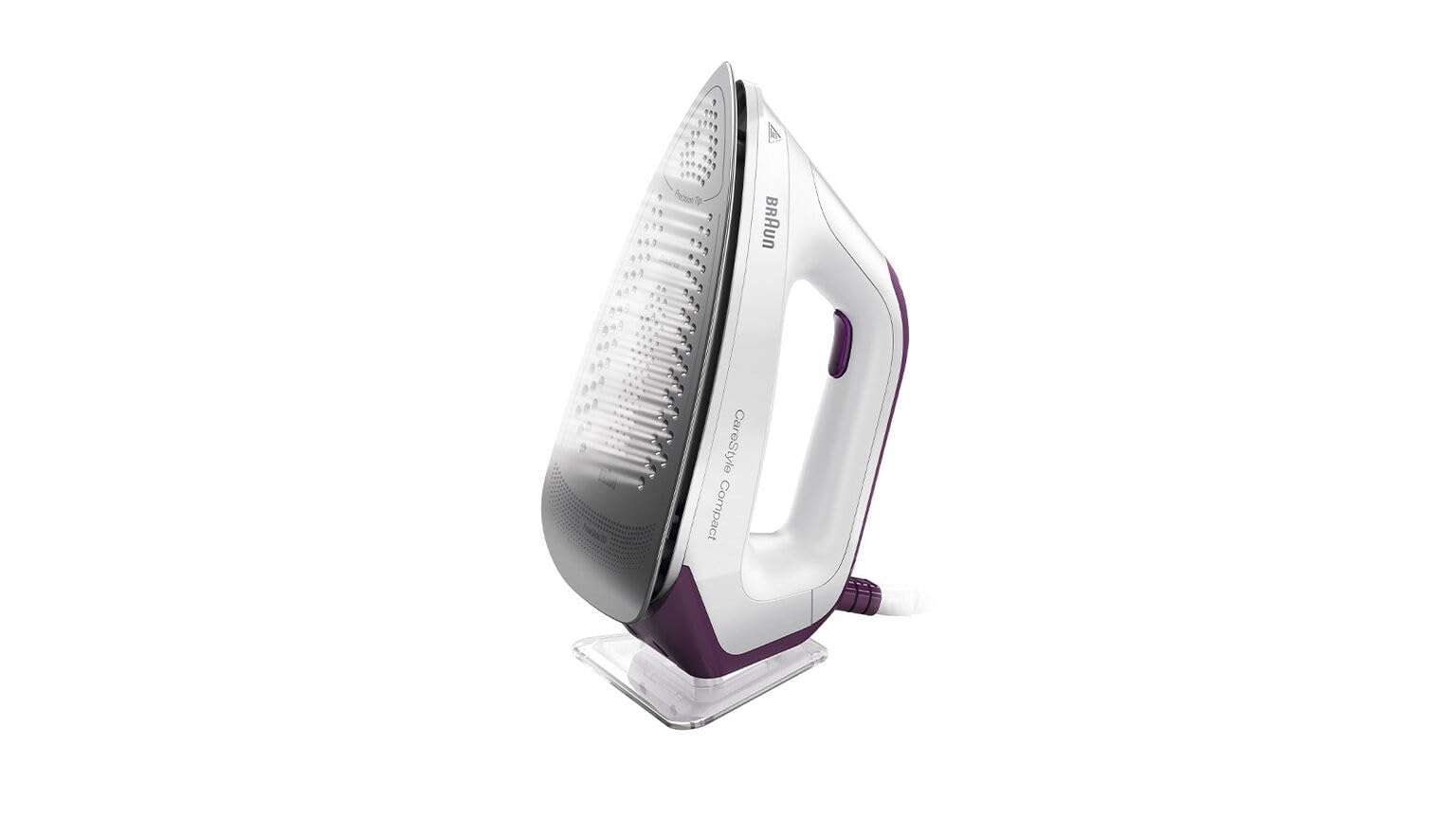 Braun CareStyle Compact IS2144VI, Dampfbügelstation, 125 g/min, Maximaler Dampfstoß 420 g/min, Eloxal Plus Bügelsohle, FreeGlide 3D Technologie, 1,5L Wassertank, 6 Bar Druck, 2400W Leistung, Violett