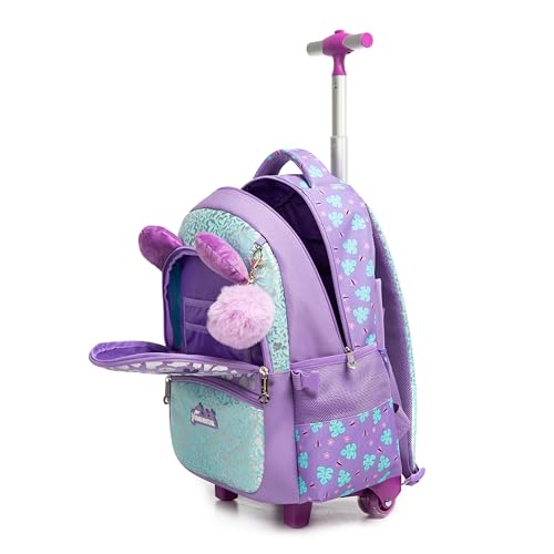Mochila de Rodinhas Infantil CUTBLAJAT - Kit de 3 Peças com Lancheira e Estojo - Ideal para Meninas