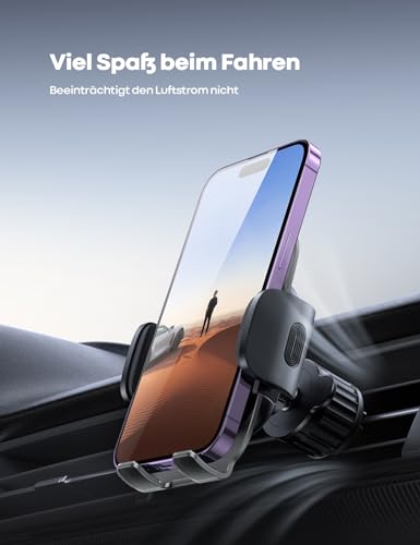 Lamicall Handyhalterung Auto, Handy Autohalterung - [2026 Federclip] Universal Lüftung Handyhalter Auto, 360 Grad Vent KFZ Halterung für iPhone 17/16/15/14/13/12 Pro Max Plus, Air, 4-7 Zoll Smartphone 5