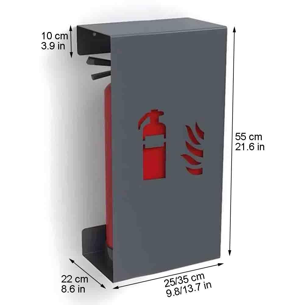 Armario para extintor, Caja para extintor de Pared, Armario de Hierro para supresor de Incendios para Apartamentos y centros comerciales, Caja de Almacenamiento de Seguridad (Blanco, 9,8 x 8