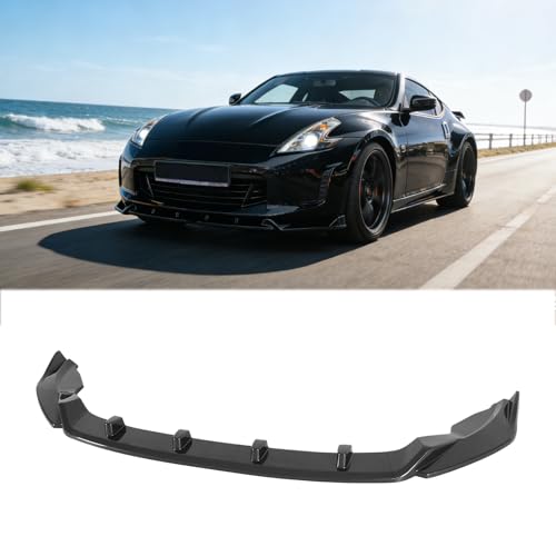 MUNALP Front Bumper Lip for Nissan 370z 2012-2020 Add-0n Front Lip Splitter Diffuser ABS Plastic (Carbon Fiber Painted)