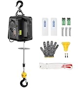 VEVOR 2-in-1 Electric Hoist Winch, 1100 lbs Capacity, 1500W Portable Power Winch Crane, 22.9 ft L...