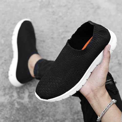 Image of Kraasa Men's Slip on Walking Shoes Ultra Light Breathable Non Slip Running Shoes Casual Fashion Sneakers Mesh Workout Sports