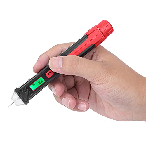 Image of Non Voltage Tester, HT100P Non 3 Phase Rotation Indicator AC Voltage Detector Pen Tester with Flashlight 12-1000V Voltage Detector for Live /Null Wire Breakpoints Test