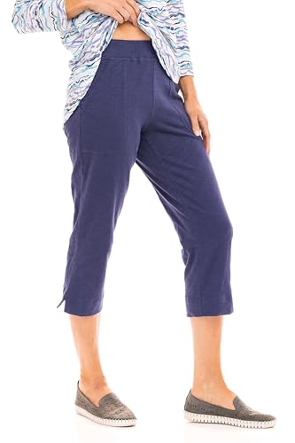 Habitat Clothes Escape Cotton Slub Pocket Pullon Capri Navy