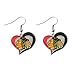 Chicago Blackhawks Swirl Heart Earring NHL Dangle Logo Charm Gift