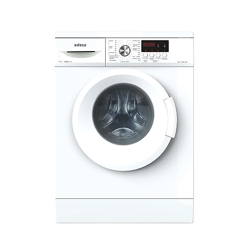 Edesa Lavadora de Libre Instalación 7 KG Modelo EWF-7200 WH con Carga Frontal y 23 Programas de Lavado. Tecnología LED. Acabado en Blanco