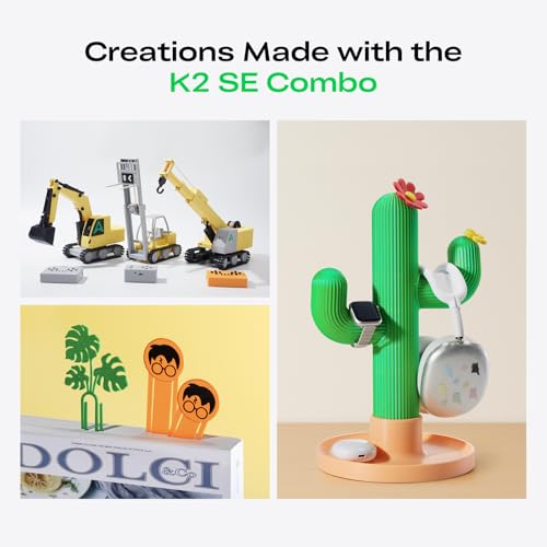 Image of Creality K2 SE Combo 3D Printer, Support Multicolor Printing with CFS, 500mm /s High-Speed Printing, Auto Leveling, Vibration Control, Compact Desktop Upgrate 3D Printer, Print Size 220x215x245mm