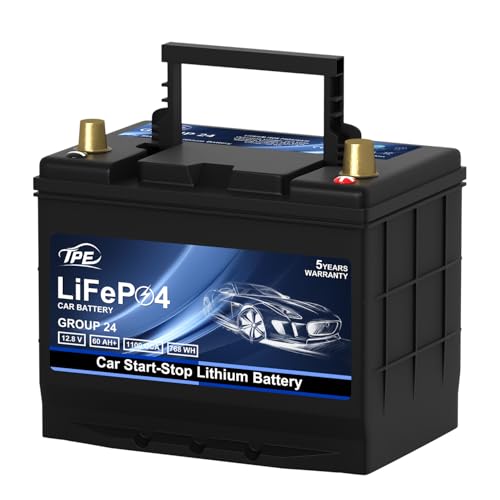 TPE G24 Lithium Car Battery 12V 60AH 1100CCA High-Performance Automotive Battery Start-Stop Technology 60 Months Warranty