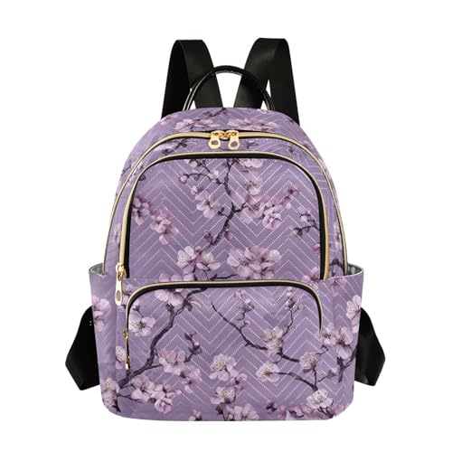 Mochila casual de 12.5 pulgadas con flores para niñas y viajes