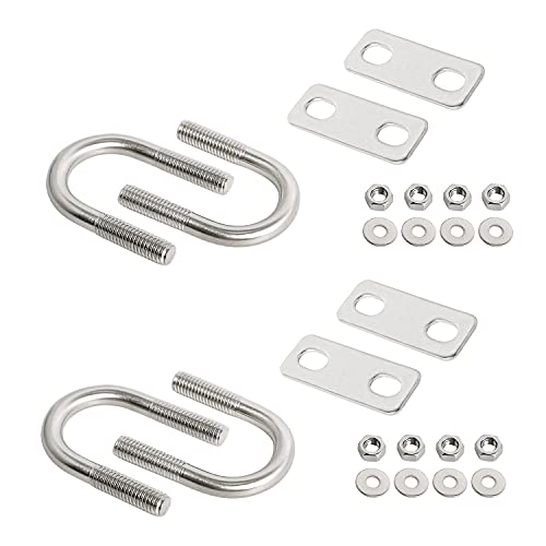 Boulon en U M8 en acier inoxydable 304 argenté haute résistance avec plaques