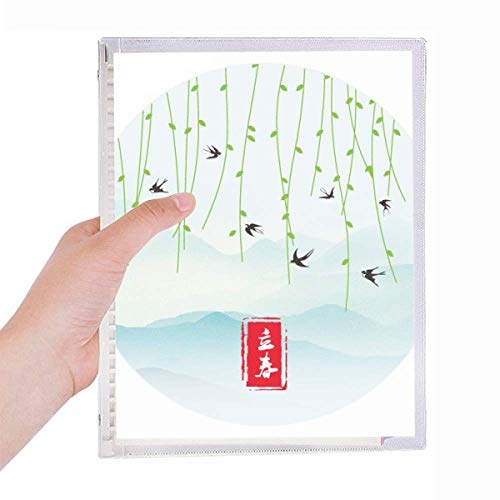 Carnet à spirale rechargeable Spring Begins, cahier 24 termes solaires