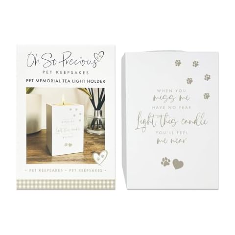 Pet Memorial Tea Light Holder with Verse Cover