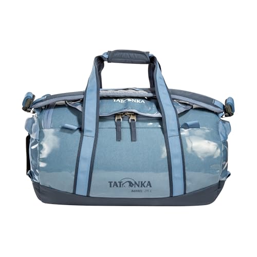 Image of Tatonka Barrel 25L - Waterproof Travel Bag with Large Opening, Padded Base and Lockable Zip, Elemental Blue, 25 litres, Durable travel bag with stowable backpack shoulder straps