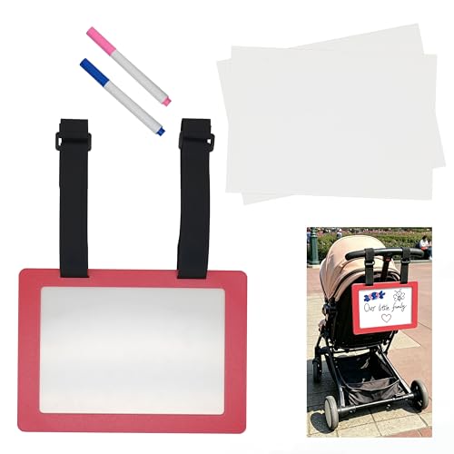 DIY Personalized Stroller Sign Custom Name & Hand Drawn Stroller Marker Universal Stroller Identifier for Amusement Theme Park Zoo Travel & Daily Use Wheelchair