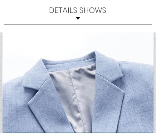 Men Spring Solid Color Lapel Single Breasted Flat Pockets Daily All-Match Blazers3