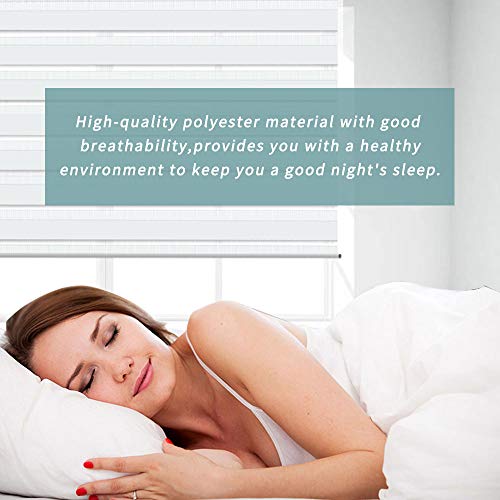 Luckup Horizontal Window Shade Blind Zebra Dual Roller Blinds Day And Night Blinds Curtains Easy To Install 33.5" X 59" (2 Pack), White #TOP4