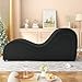 ijuicy PU Leather Yoga Chair for Adults Couples, Ergonomic S Curved Yoga Chaise for Stretching Relaxation, Exercise, Modern Chaise Lounge Chair for Living Room(Black)