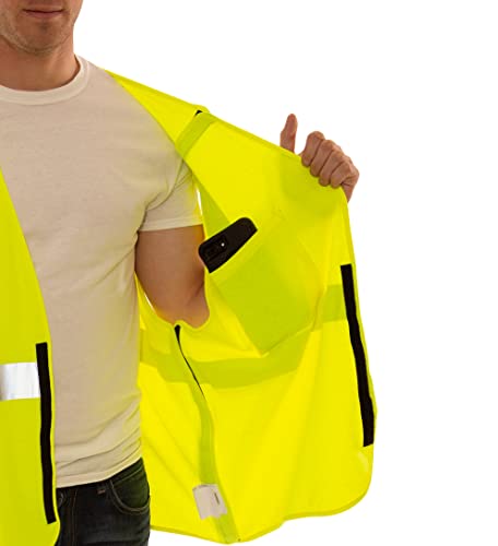 Image of Tingley Job Sight FR V81522 High Visibility Class 2 Flame Resistant Breakaway Vest, Fluorescent Yellow-Green