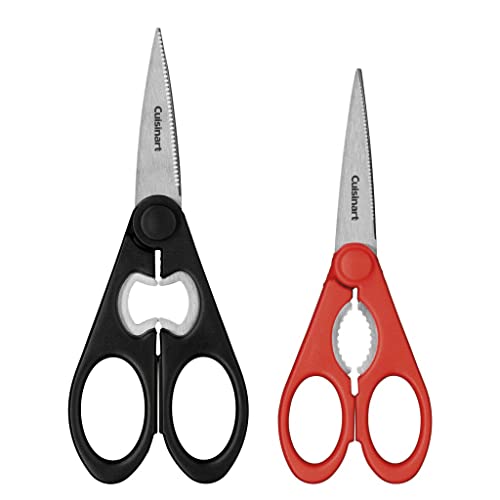 Cuisinart C77-2PSHR8B7R Classic Shears 2-Piece Set, 8" Black and 7" Red by Cuisinart - Used condition - CA$16.61