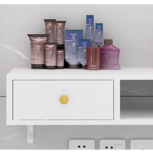 Stylingstation zur Wandmontage, mit Schublade und Haartrocknerhaltern, Friseursalon-Aufbewahrungsausrüstung, langlebiges Design für organisierten Styling-Arbeitsplatz