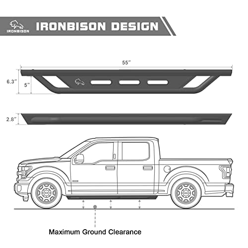 Estribos laterales IRONBISON para Chevy Silverado 2019-2026 miniatura 4