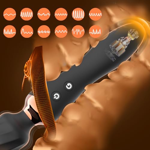 Dual-End Vibrator - Sex Spielzeug für die Frau Paare Männer, 12×12 Modi Dildo Vibrator sexspielzeug mit Massage, Hochwertiges Silikon Dildos vibration für frauen, vibratorensets für frauen, DynaVigor